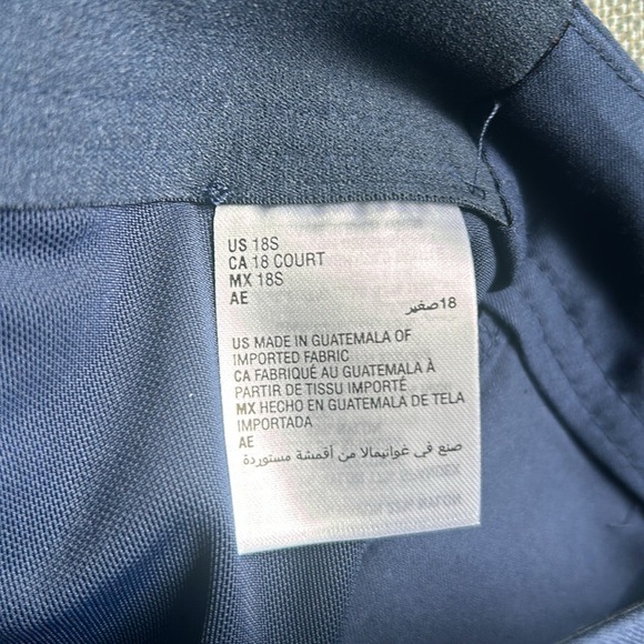 JM COLLECTION Regular Length Curvy-Fit Straight-Leg Blue Pants Comfort Size 18 S - Picture 4 of 10